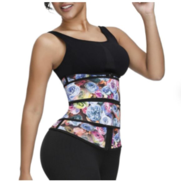 Rose Print Latex Waist Trainer - Picture 2 of 5